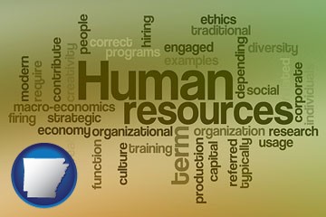 human resources concepts - with Arkansas icon