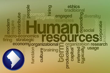human resources concepts - with Washington, DC icon