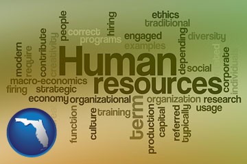 human resources concepts - with Florida icon