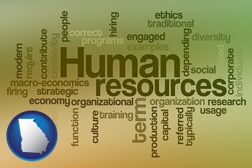human resources concepts - with Georgia icon