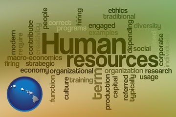 human resources concepts - with Hawaii icon
