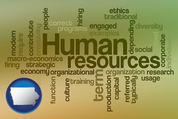human resources concepts - with Iowa icon