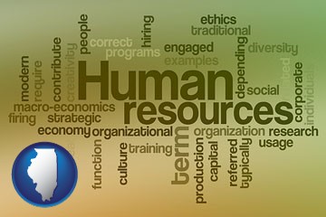 human resources concepts - with Illinois icon