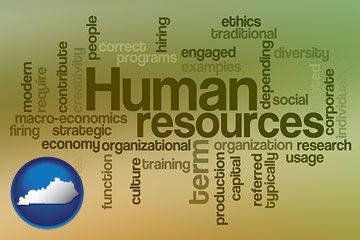 human resources concepts - with Kentucky icon