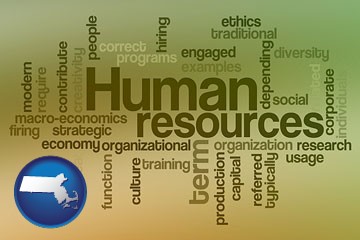 human resources concepts - with Massachusetts icon