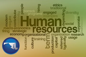 human resources concepts - with Maryland icon