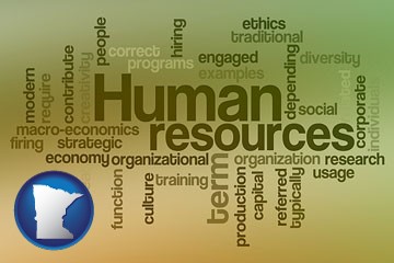 human resources concepts - with Minnesota icon