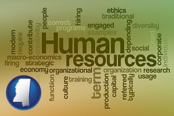 human resources concepts - with Mississippi icon