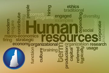 human resources concepts - with New Hampshire icon