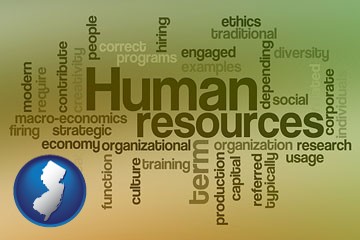 human resources concepts - with New Jersey icon