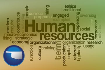 human resources concepts - with Oklahoma icon