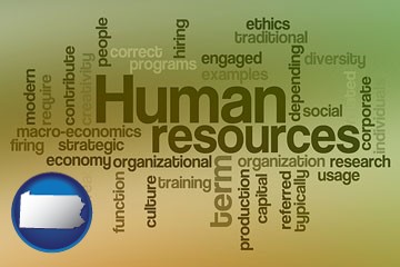human resources concepts - with Pennsylvania icon