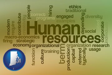 human resources concepts - with Rhode Island icon