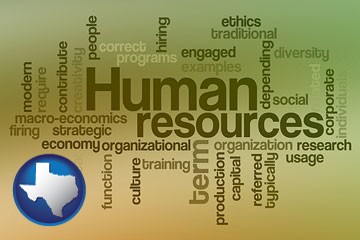 human resources concepts - with Texas icon