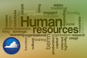 human resources concepts - with Virginia icon
