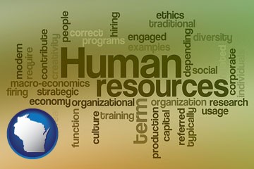 human resources concepts - with Wisconsin icon